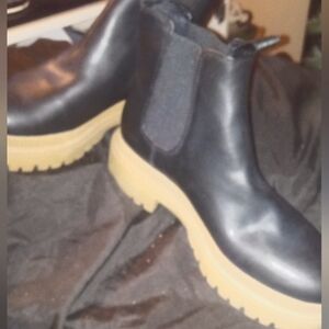 Men's leather Boots black and tan